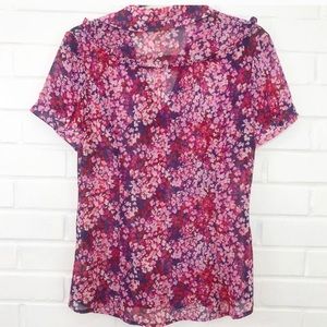 LAST CHANCE! Express Chiffon Button Down Blouse Md